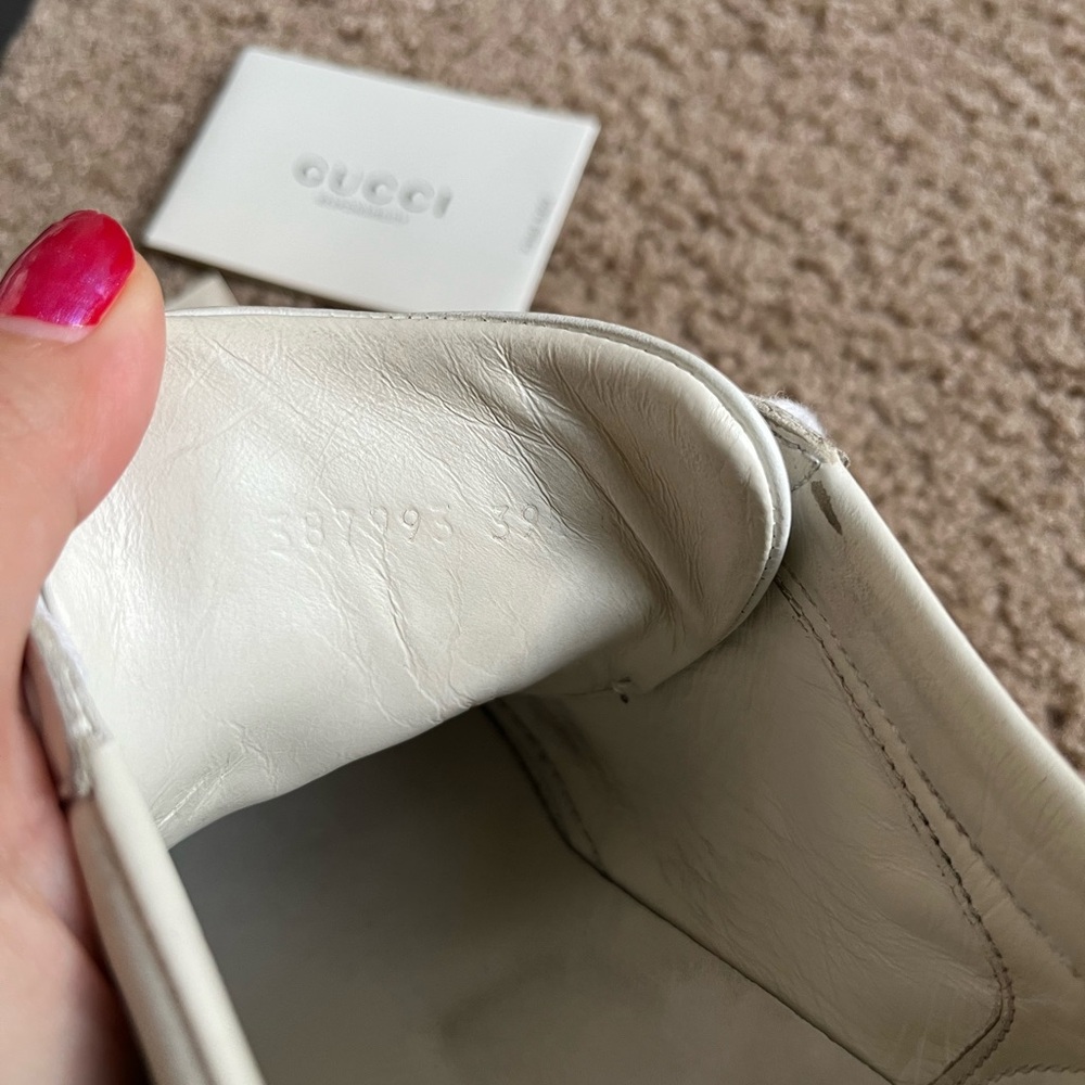 Gucci Ace Sneakers Size 39.5 | White Leather w/ Web Stripe - Picture 8 of 10